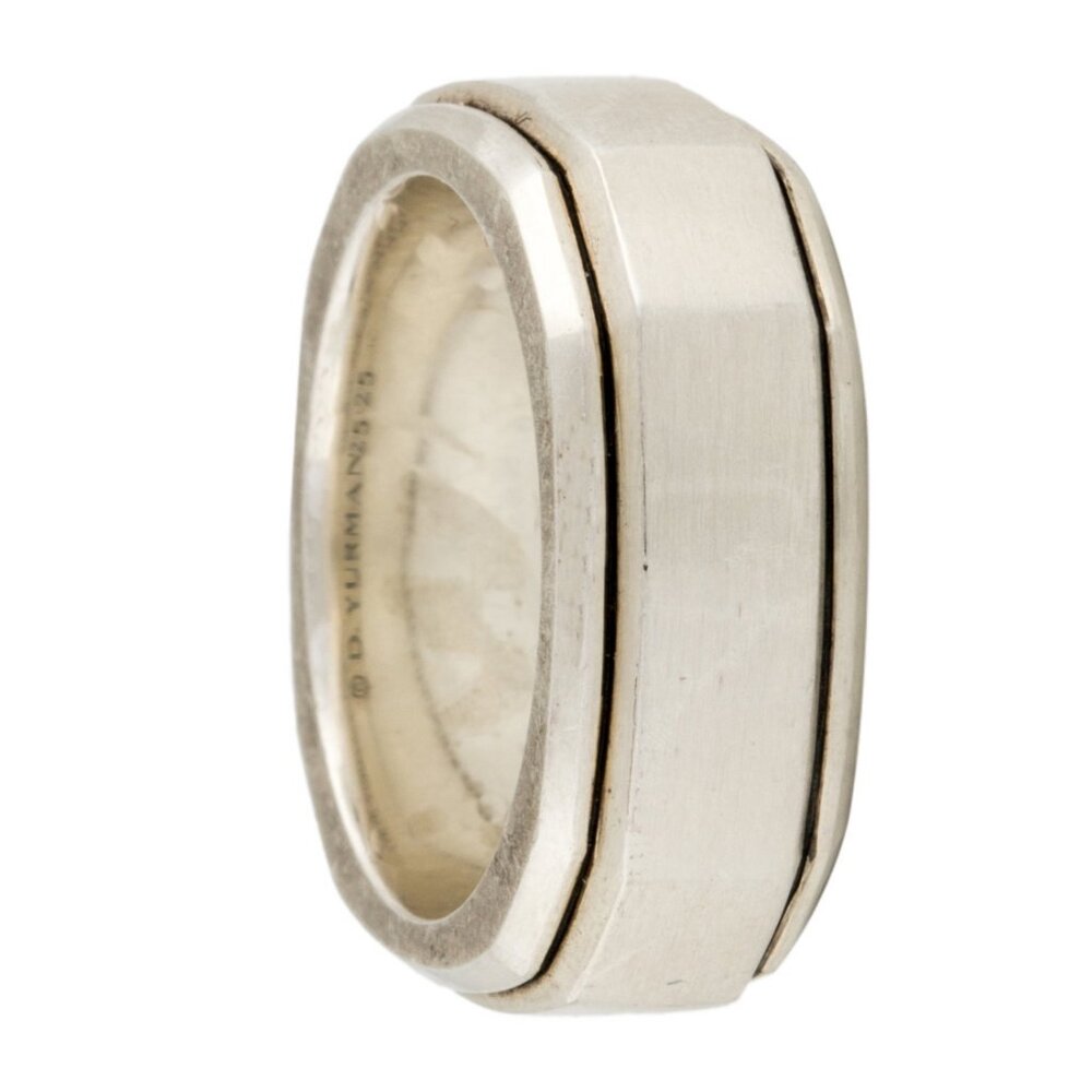DAVID YURMANSTERLING SILVER 925 DECO BAND RING - Picture 5 of 8